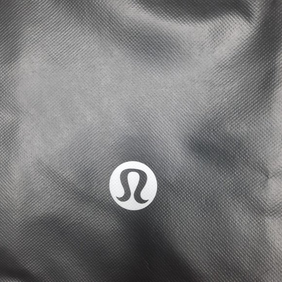 LULULEMON Athletica Reusable Small Shopping Tote Bag With Snap Bag Black/White - Picture 3 of 6